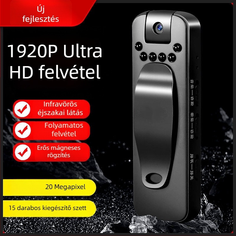 HD hordozható felvevő kültéri sportkamerához, vezeték nélküli, 1080p, mozgásérzékelés, képernyő nélkül
