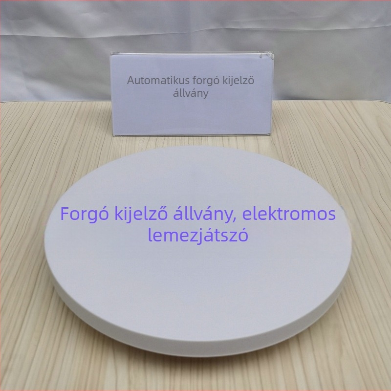 Ékszerek forgó bemutatóállványa automata forgótárcsával videófelvételhez és élő közvetítéshez