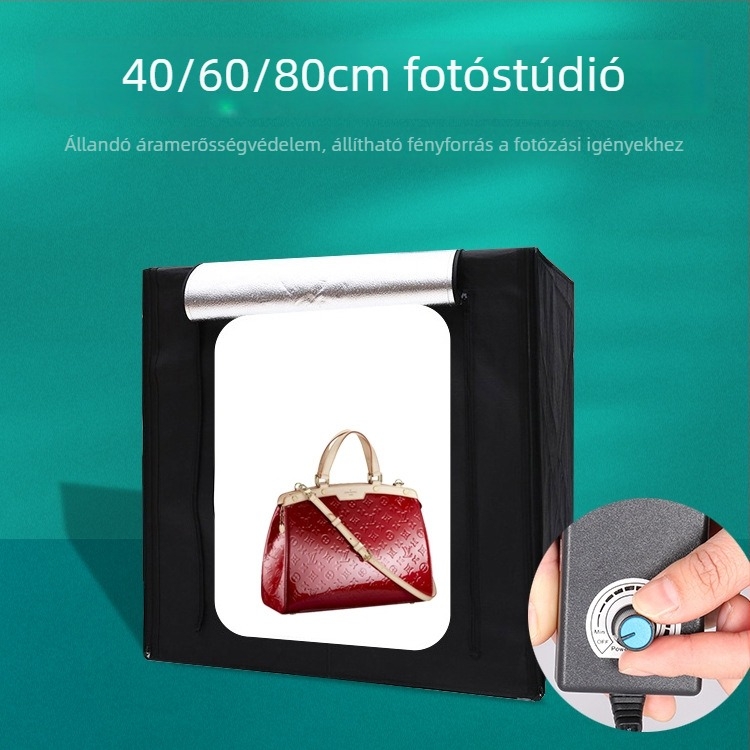 Bosheng márkájú Kis-stúdió LED Fénybox fotózáshoz; Reflektív anyag; Alkalmas személyes fotózáshoz; Tömege 6.5