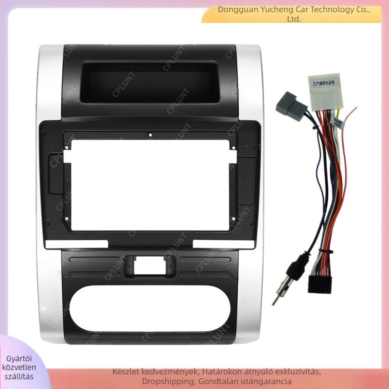 Nissan X-Trail/Qashqai MX6 autó navigációs DVD keret panel – ABS+PC; tömeg 1 kg; kompatibil 2008–2013
