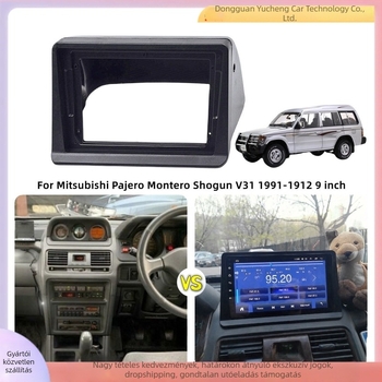 Mitsubishi Pajero V31 központi konzol panel keret — ABS+PC anyag, kompatibilis Pajero V31/Montero/Shogun modellekkel, 1991–2012 évjáratok, súly 800 g, származás Dongguan, Kína