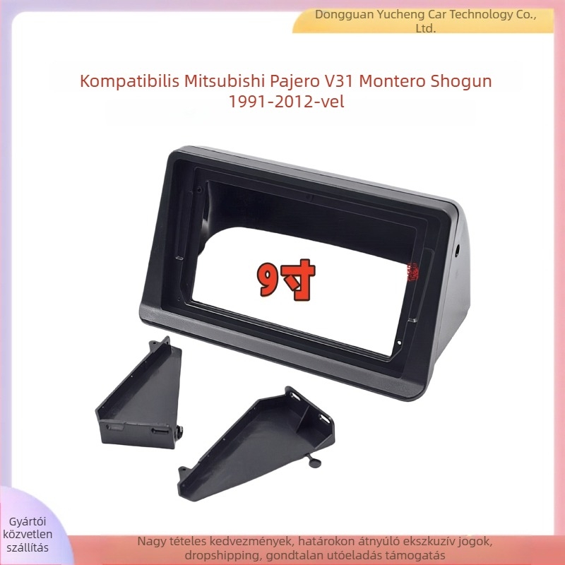 Mitsubishi Pajero V31 központi konzol panel keret — ABS+PC anyag, kompatibilis Pajero V31/Montero/Shogun modellekkel, 1991–2012 évjáratok, súly 800 g, származás Dongguan, Kína