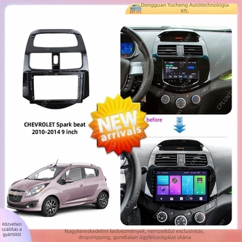 Chevrolet Spark Beat / Daewoo központi navigációs keret készlet – ABS+PC; kompatibil 2010–2014 modellék; súly 1 kg