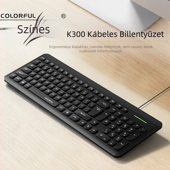 Vezetékes billentyűzet, több mint 98 billentyű, USB interfész, crater-architektúrájú kapcsolók, vízálló