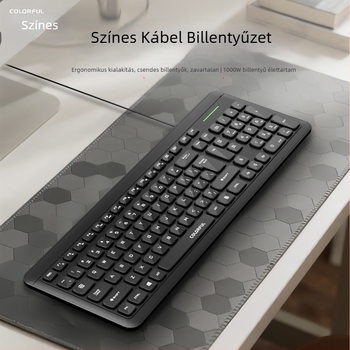 Vezetékes billentyűzet, több mint 98 billentyű, USB interfész, crater-architektúrájú kapcsolók, vízálló