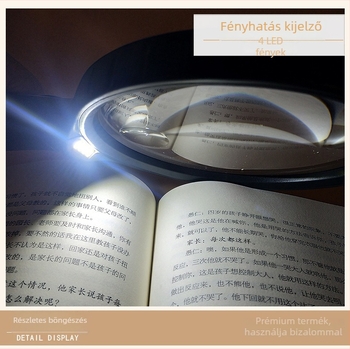 LED világítással ellátott kézi nagyító, modell 4986E, 10x nagyítás