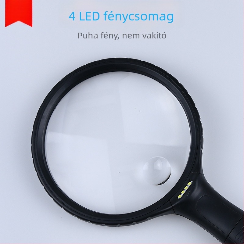 LED világítással ellátott kézi nagyító, modell 4986E, 10x nagyítás