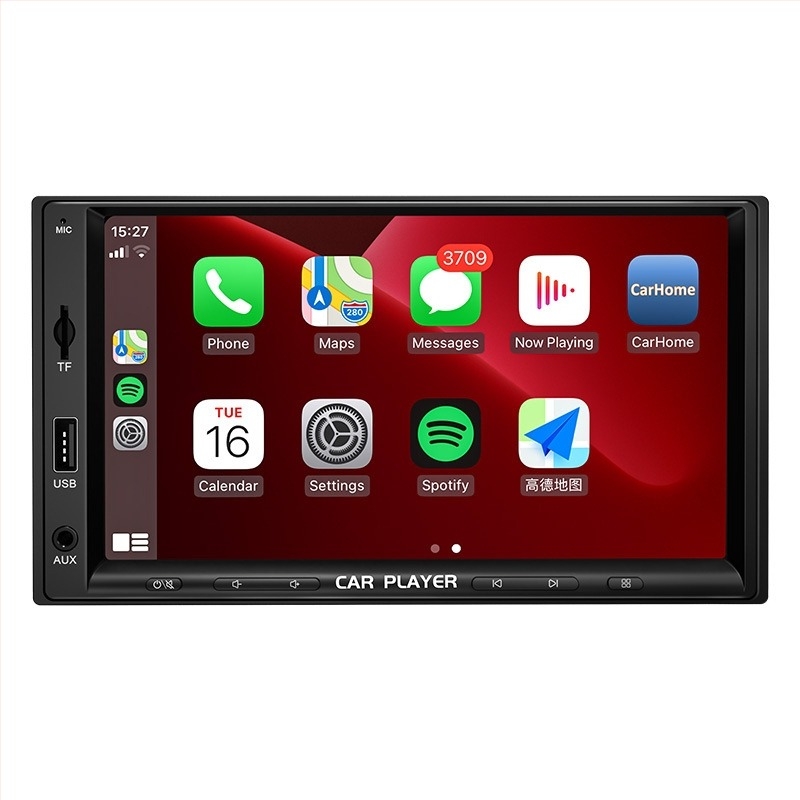 CarPlay és Android Auto fedélzeti fejegység Bluetooth MP5 lejátszó | TH7255 modell | 2GB tárhely | SD-kártya támogatás | Testreszabható feldolgozás