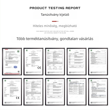 Mahagóniát utánozó fogantyújú nagyító, 10x, kézi, idős olvasáshoz és jade azonosításához