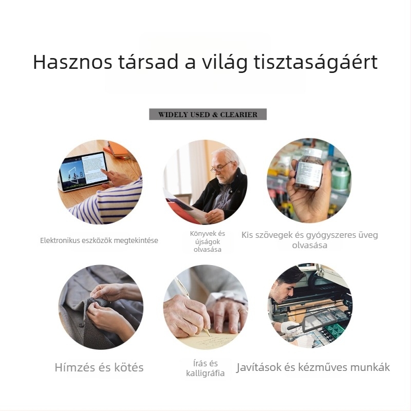 Kézi nagyító olvasáshoz – ultrahit, ultra-tiszta, hordozható kialakítás és nagy képernyő idős olvasók számára (Márka: vrplayers; Import: Nem)