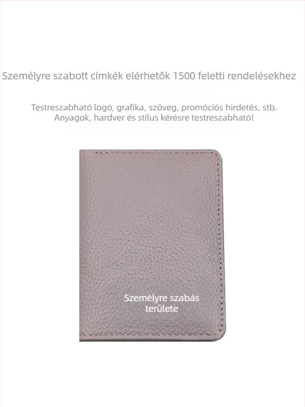 Női top-grain marhabőrből készült pénztárca, rövid modell, két hajtással, kártyatartó, vízálló
