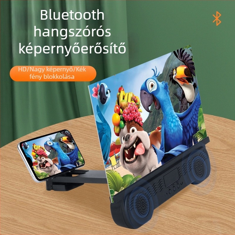 18 hüvelykes telefonképernyő-nagyító, 14 hüvelykes Bluetooth hangszóró erősítő állvány, 12 hüvelykes kreatív összecsukható asztali állvány