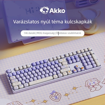 AKKO vezeték nélküli mechanikus billentyűzet nyuszi témával