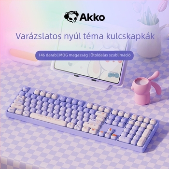 AKKO vezeték nélküli mechanikus billentyűzet nyuszi témával