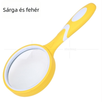 Kézi nagyító 10x HD felbontású, optikai fehér üveglencsével és gumírozott fogantyúval idős olvasáshoz