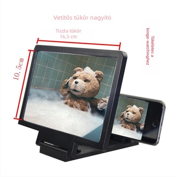Mobiltelefon kijelző nagyító, HD 3D, szemvédő, univerzális, testreszabás támogatott