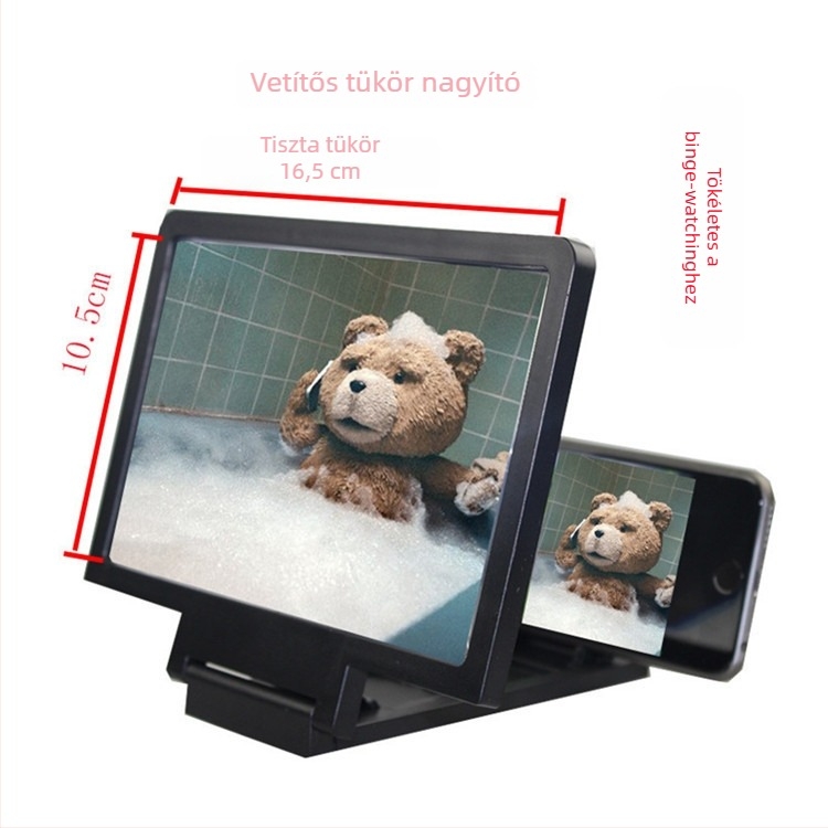 Mobiltelefon kijelző nagyító, HD 3D, szemvédő, univerzális, testreszabás támogatott