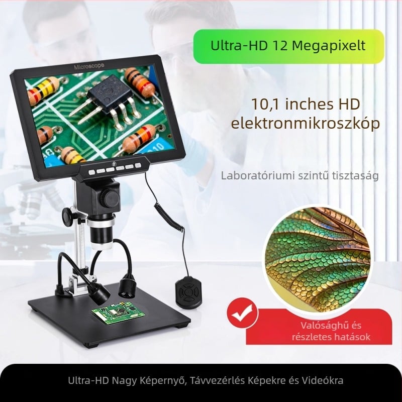 G2000 digitális mikroszkóp HD kijelzővel elektronikai javításokra, márka nélküli