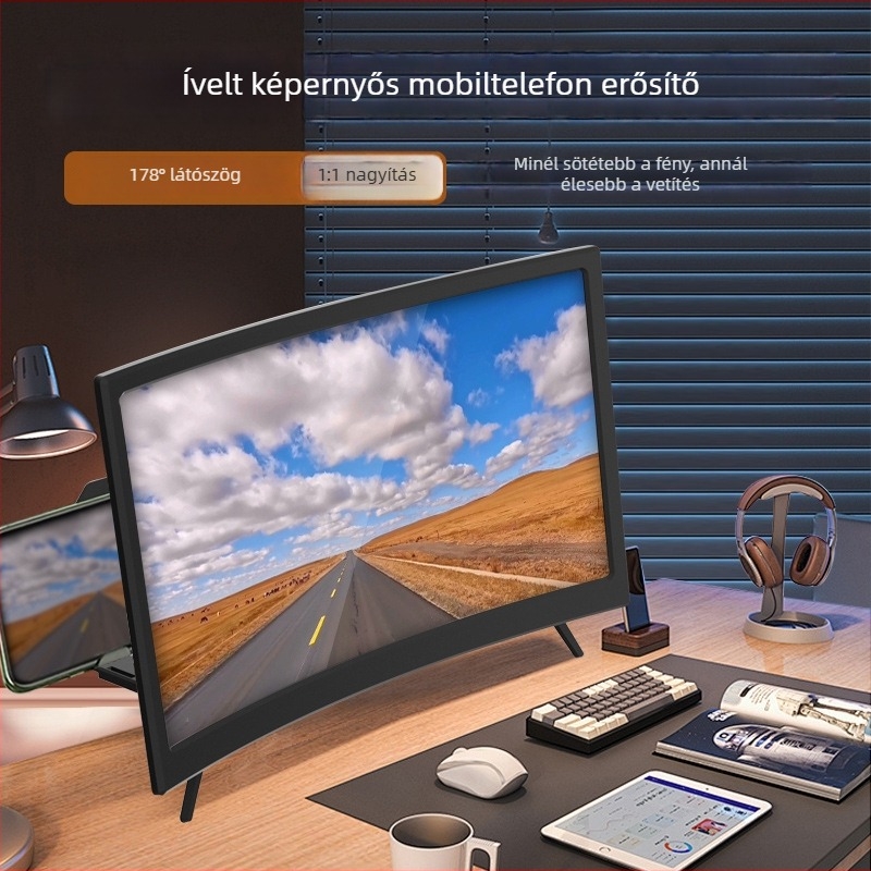 Mobiltelefonhoz készült képernyőnövelő állvány, ABS+ akril lencse, márka Famous power, testreszabás támogatott, stílus Általános