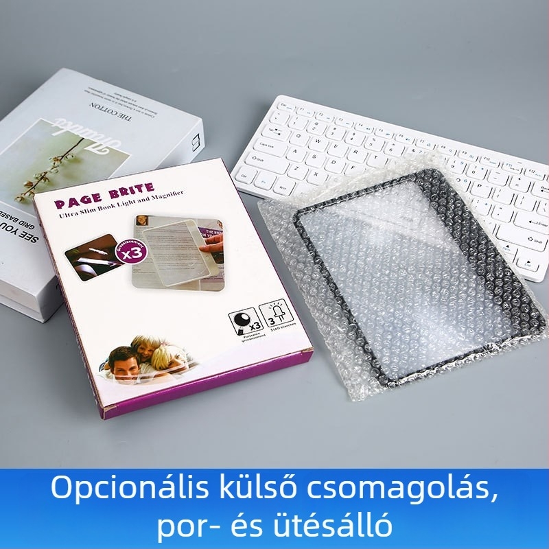 LED olvasó nagyító – teljes oldal megjelenítés, magas nagyítás, asztali vagy kézi használat, hordozható