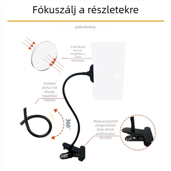 Telefonhoz clip-on nagyító, élő adás közvetítéséhez, 7–12 hüvelyk, HD, eredeti termék