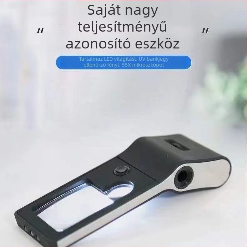 Készleten: LED-es világítású háromszintű nagyítású nagyító olvasáshoz és bankjegy-ellenőrzéshez, hordozható