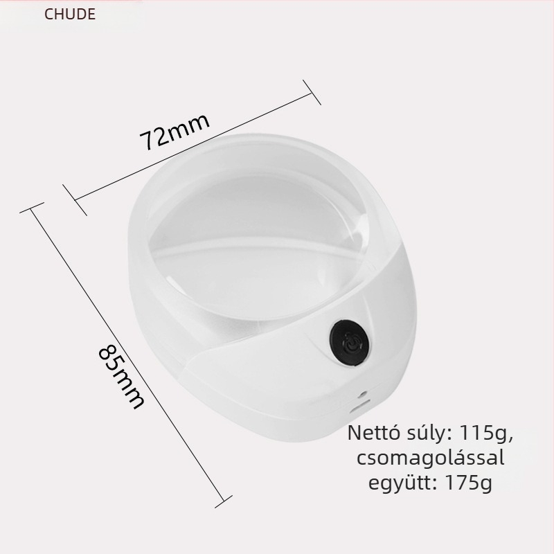 Chuda USB-töltésű nagyító LED-lámpával, HD felbontású, modell 6010C