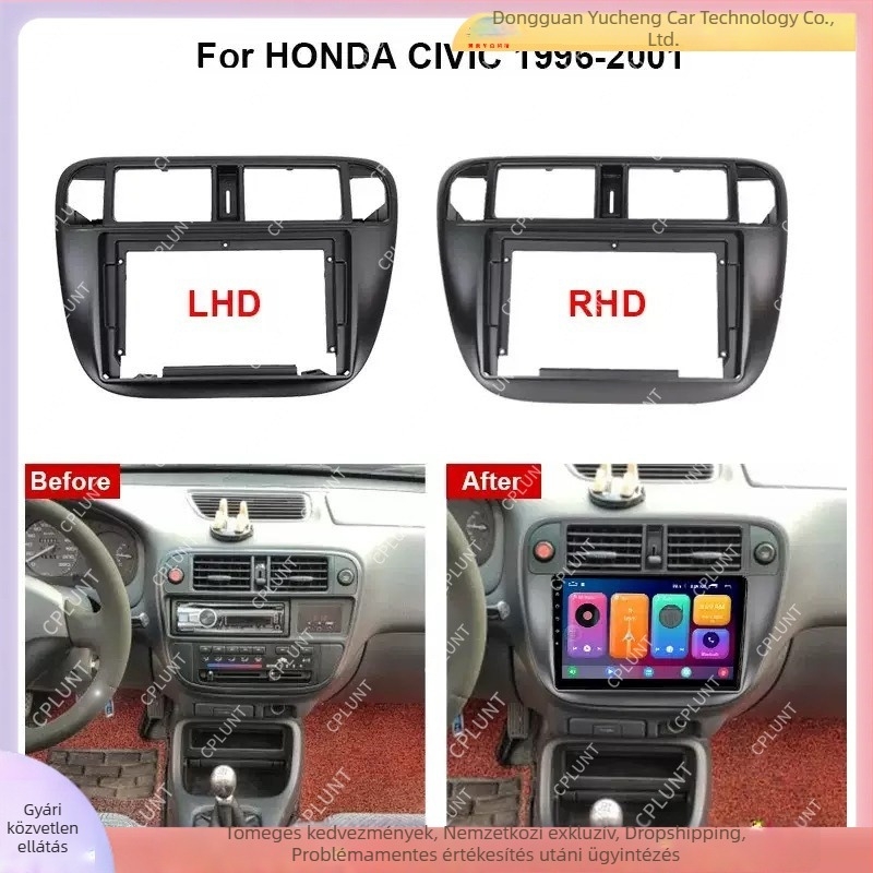 Android navigációs nagy képernyős panel Honda Civic 1996–2001