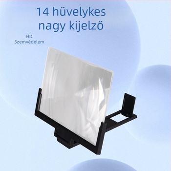 F3 Mobiltelefon-képernyő nagyító függőleges tartóval, 3–5× nagyítás, műanyag test, asztali használatra, szemvédelem és anti-reflektív