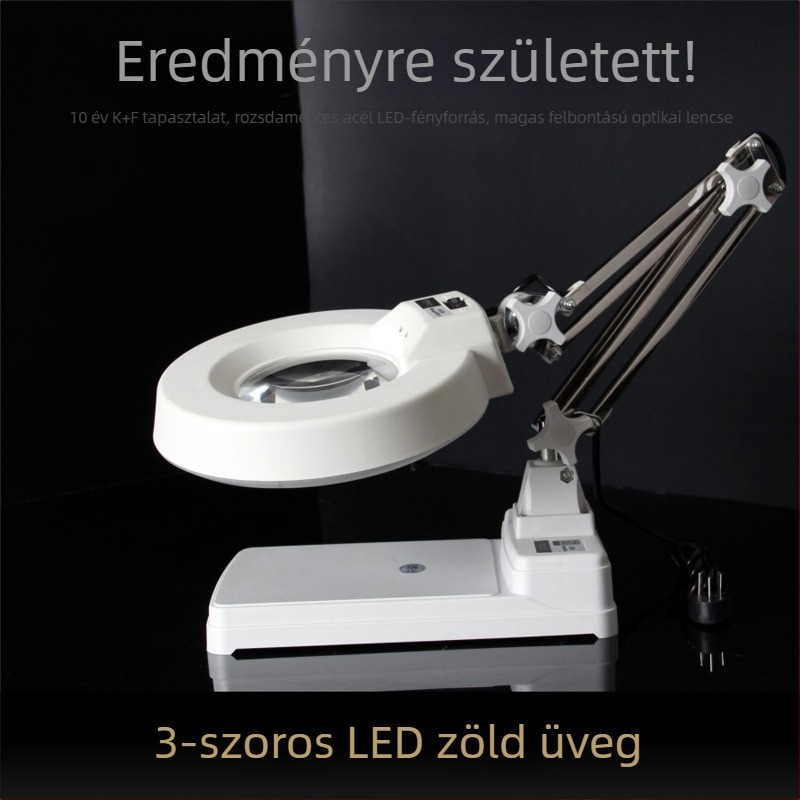 Asztali nagyító LT-86C, 20x nagyítás, lencseátmérő 127 mm, optikai üveg lencse, Siqite