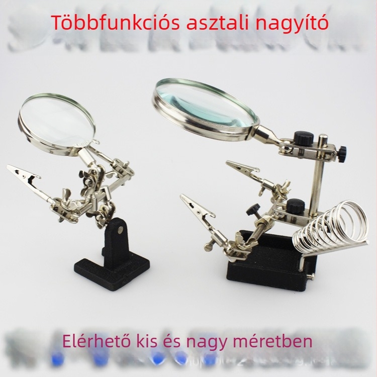 Elektronikai forrasztási javító nagyító asztali állvánnyal és munkapad-klipszel mobiltelefonok áramköreinek és alaplapjainak javításához