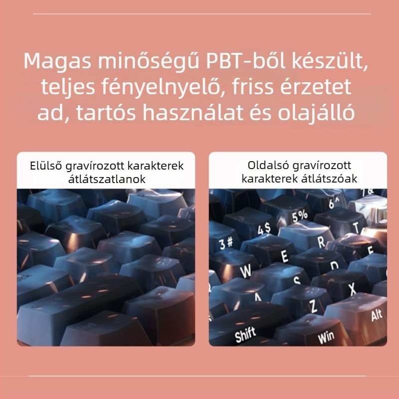 PBT Heat Sublimation Theme Keycap Set mechanikus billentyűzethez - 127 gomb, RGB háttérvilágítás, univerzális kompatibilitás, Blue kapcsoló kompatibilis