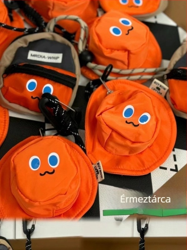 Többfunkciós mini táska érmékhez, sminkhez, fülhallgatóhoz és kulcsokhoz — poliészter, utcai stílus, uniszex, mindennapi használat