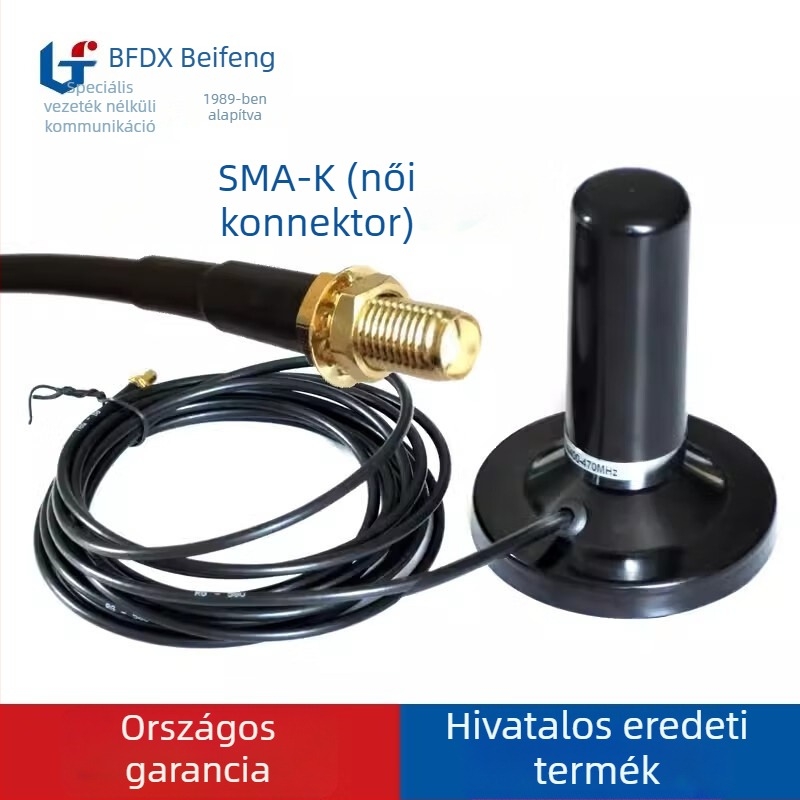 Autóba szerelt walkie-talkie antenna — két-szegmenses kialakítás, nagy jelnyereség, akár 3 km-es hatótávolság, vízálló, kijelző nélkül