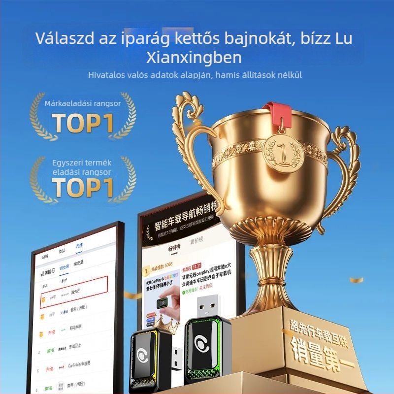 CarLife vezeték nélküli Android box autókhoz Samsung, Oppo, Vivo, Xiaomi