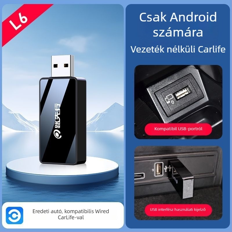CarLife vezeték nélküli Android box autókhoz Samsung, Oppo, Vivo, Xiaomi