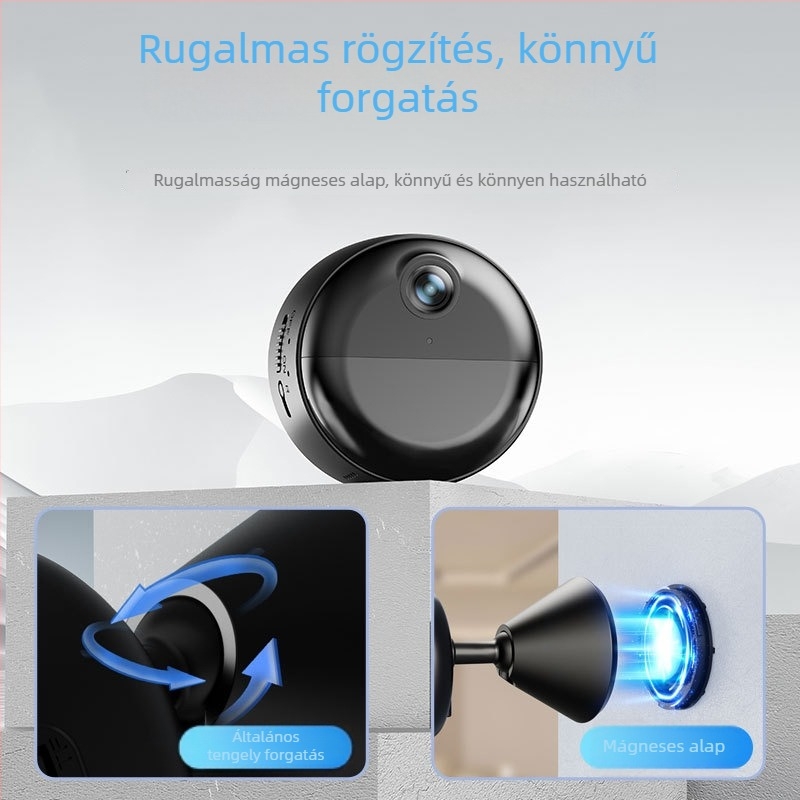 Camsoy WiFi megfigyelő kamera éjjellátóval, mozgásérzékeléssel, beltéri/kültéri/járműhasználat, DC 5V tápegység, ABS műanyag