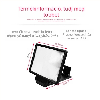Baister F1 Mobiltelefon-kijelző nagyító, kézben tartható, olvasásra és szórakozásra