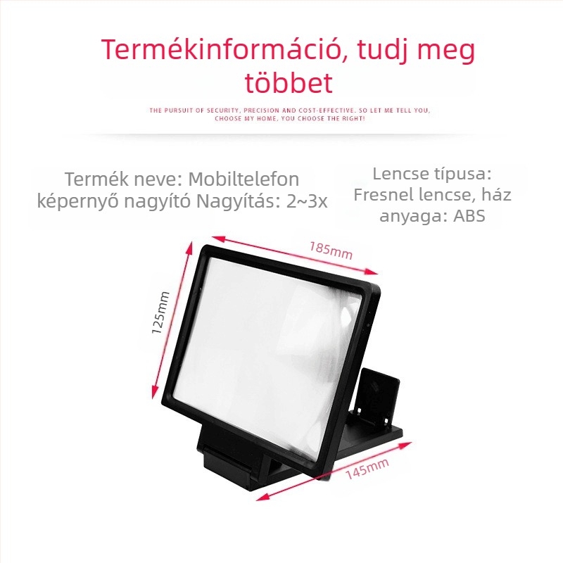 Baister F1 Mobiltelefon-kijelző nagyító, kézben tartható, olvasásra és szórakozásra