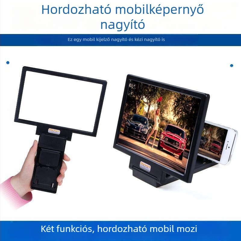 Baister F1 Mobiltelefon-kijelző nagyító, kézben tartható, olvasásra és szórakozásra