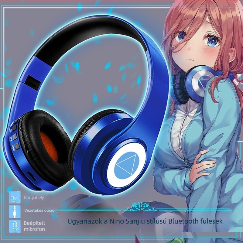 Fejre rögzíthető Bluetooth headset, hajtogatható háromszög dizájn, sztereó, Bluetooth 5.0, 10 m hatótáv