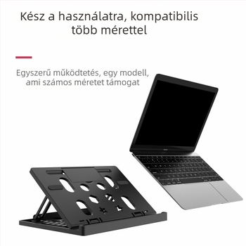Neutral multifunkcionális állvány laptophoz és tablethez beépített képernyő-erősítővel, összecsukható kivitel, modell F88-99, anyag PP, kompatibilis számítógépekhez, tabletekhez és mobiltelefonokhoz.