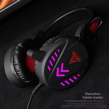 Urban Square A1 vezetékes over-ear gamer headset mikrofonnal, 3,5 mm jack, 2,2 m kábel, PC-kompatibilis