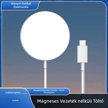 MagSafe mágneses töltő iPhone 12 és újabb modellekhez — PD gyors töltés, 15W, 2A