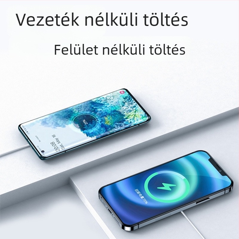 MagSafe mágneses töltő iPhone 12 és újabb modellekhez — PD gyors töltés, 15W, 2A