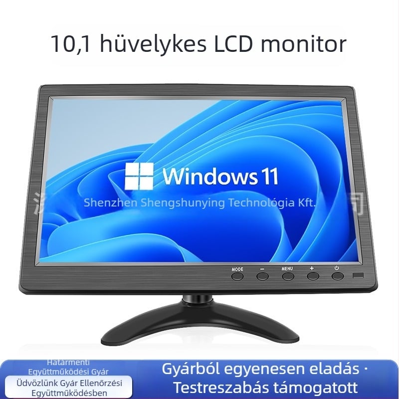 SSY-Y101 ipari monitor – IPS panel, 1920x1080 felbontás, HDMI/VGA/AV bemenetek, ABS ház