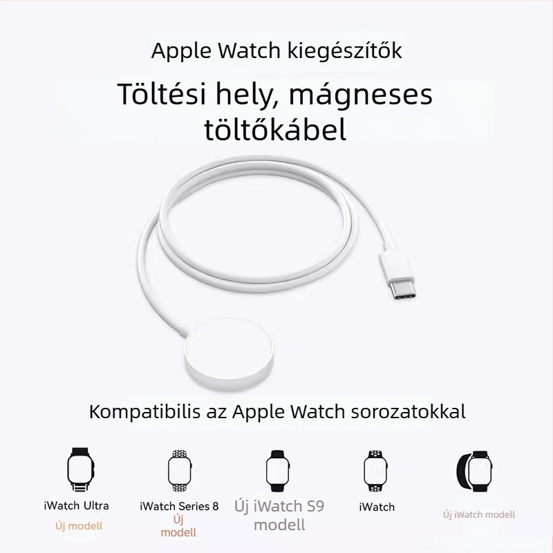 Apple Watch mágneses vezeték nélküli töltő – 2.5W kimenet, 0.5A, közvetlen töltés