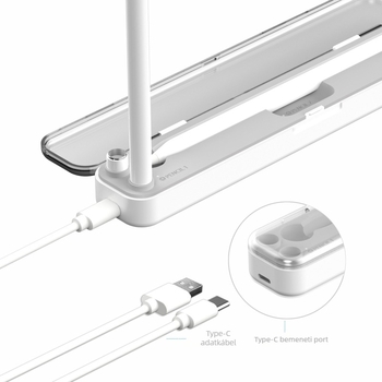 P1 2-in-1 vezeték nélküli töltő és tolltartó Apple Pencil Gen 1 és Gen 2-hoz — QC3.0, 5V bemenet, 1A kimenet, 3W teljesítmény, Modell P1