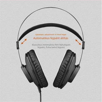 Shiroike GAE-PX500 kábeles monitorozó fejhallgató – 20 Hz–20 kHz, 1,8 m kábel, 3,5 mm csatlakozó, fejhez rögzített dizájn