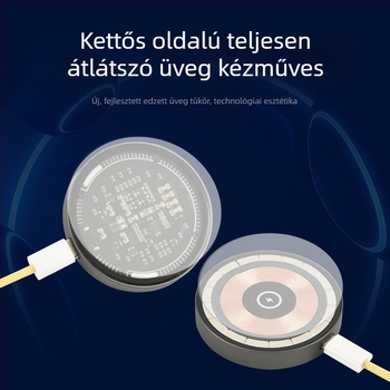 Apple 17 MagSafe vezeték nélküli töltő – átlátszó, mágneses, 15W PD gyors töltés